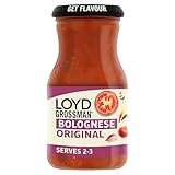 Loyd Grossman Italian Bolognese Original Sauce – Made With Italian Tomatoes & Basil, Vegetarian Friendly, 350 g Jar (Pack of 1)