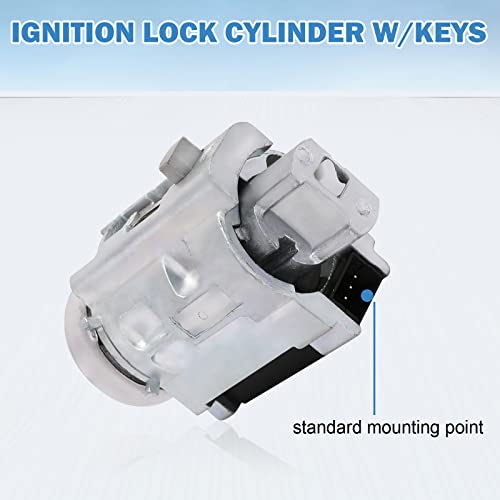 image for Yikesai Ignition Lock Cylinder w/Keys & Passlock Chip Starter - Compat