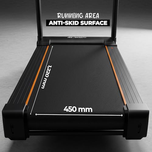 Image of Durafit91 Ace 4.5 HP Peak BLDC Motorized Treadmill |16 Km /Hr Max Speed | 120 Kg User Weight | Manual Foldable | Bluetooth Speaker | Wynd app | Home use