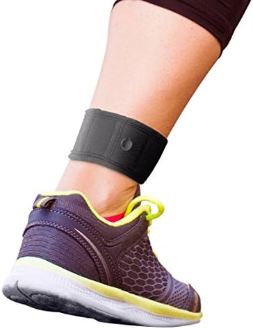 The Step Counter for use with Garmin & Fitbit Ankle Strap Ankle Band! Wear with Fitbit Flex 1/2, Fitbit One, Fitbit Alta/HR, Fitbit Charge HR 2, or Garmin Vivofit 1/2/3/JR. (XS/Small, Black)