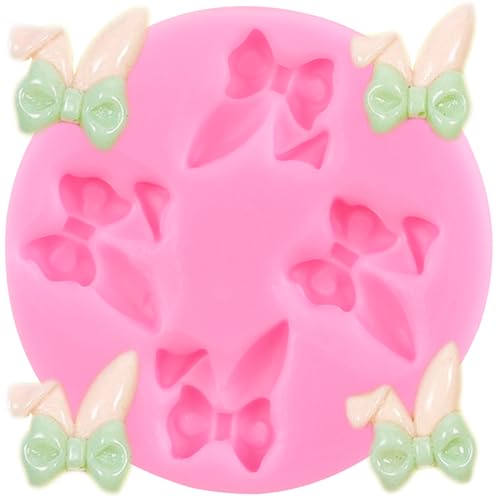 YIHUOMOLDS Easter Rabbit Silicone Mold Bow Bunny Ears Fondant Molds