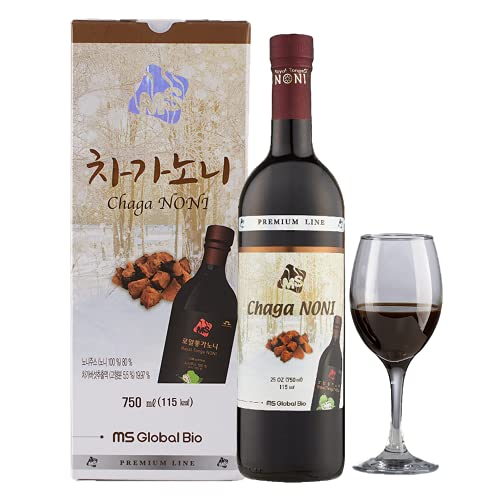Ms Global Bio Chaga Noni - The Premium Noni Juice, Upgraded With Chaga Mushroom Extracts, 25 Oz Bottle | Noni Juice | Noni | Chaga | Chaga Mushroom | Chaga Extract | Chaga Powder #TOP27