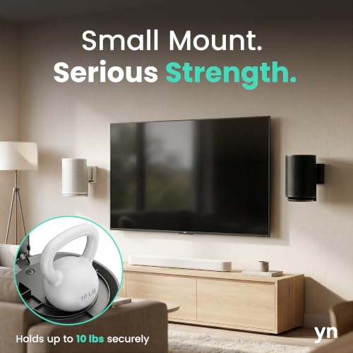 Image of ynVISION.DESIGN Wall Mount for Sonos ERA 100 PRO Speakers, 2 Mounts, Black