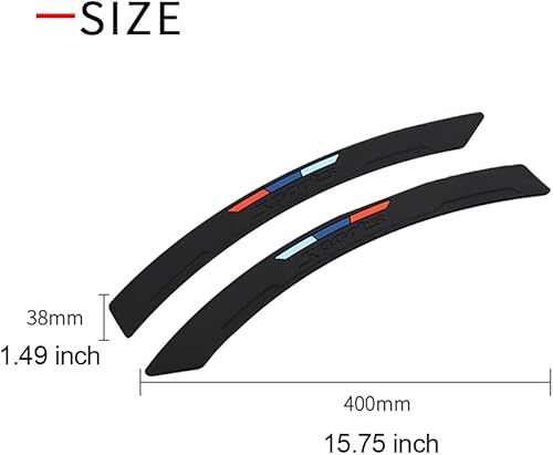 Miniatura 2 de SANRILY 4 piezas para SUV, camioneta, rueda de automóvil, ajuste de cejas, tiras de goma universales antiarañazos, protector de tira de guardabarros