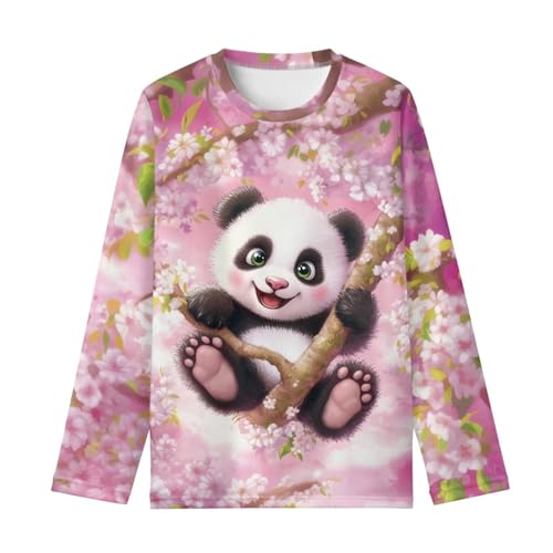 Image of Girls Cartoon Print Long Sleeve Graphic Tee Casual Crew Neck T-Shirts for 3-16 Years Little Girls