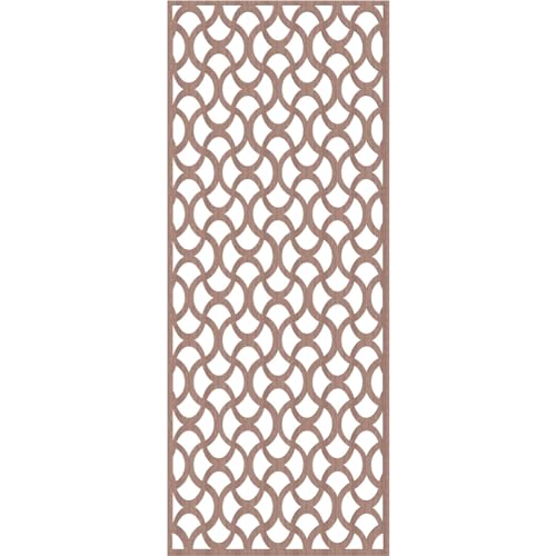 Image of 27 3 /8 inchW x 69 3 /8 inchH x 3 /8 inchT Resort Decorative Fretwork Wood Wall Panels, Walnut