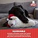 Multipet Holiday Lambchop with Santa Hat Plush Dog Toy, 10.5