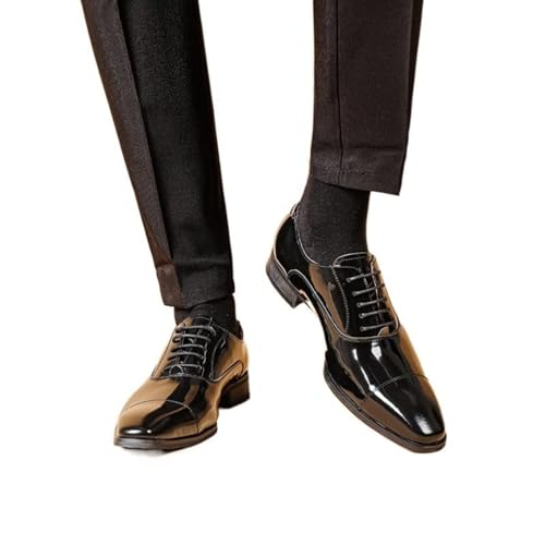 YZABEL Men's Leather Oxfords Shoes, Casual Business Oxford Leather Shoes for Dating Prom Business Work2