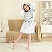 Glaphy Halloween Spider Web Grey Bathrobe Hooded PJ Robe Soft Fleece Robe Pajama Sleepwears 2-12 Years