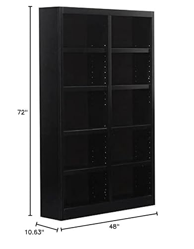 Concepts In Wood Book Shelf - 72" Tall Wood Bookcase Furniture - Espresso - Thumbnail 2