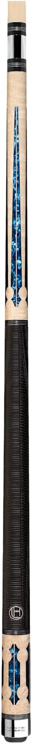 Lucasi Hybrid LHC97 Natural Birds-Eye Maple with Blue Crushed Velvet Inlays Technology Cue