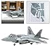 MOOKEENONE 1:33 US F-22 Fighter Raptor Military Fighter Aircraft Paper Model Simulation Collection Display (Unassembled Kit)