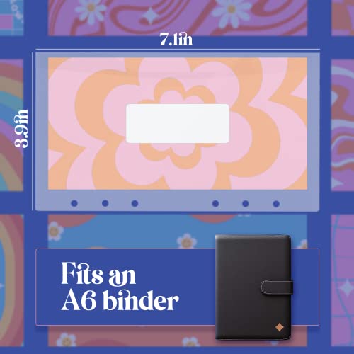 Soul Mama A6 Cash Envelopes For Budgeting Binder - 12 Pcs Back To 70'S Themed Budget Binder Inserts, Budget Envelopes Binder Pockets With 6 Holes, Money Saving Envelopes, Cash Stuffing Envelopes #TOP4