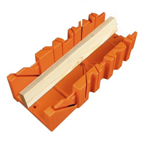 Scatole per mitra, scatola per mitra di bloccaggio - Set scatola per mitra e | Scatola per troncatrice con bloccaggio, posteriore in acciaio per tagli accurati, angoli regolabili per falegnameria, art