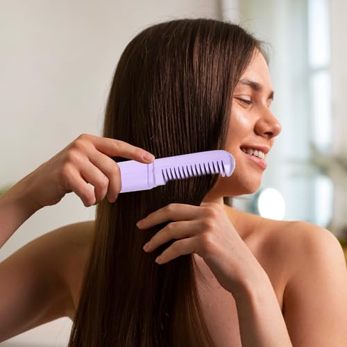 Peine alisador inalámbrico USB portátil para cabello miniatura 6