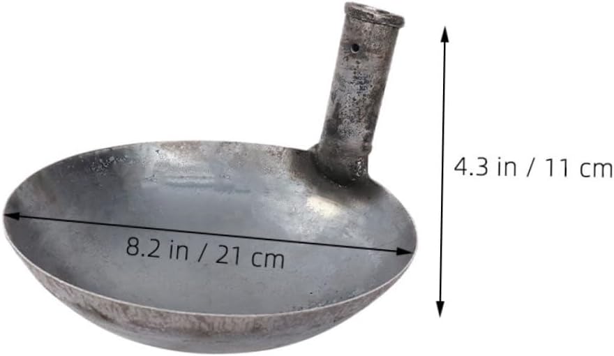 Large Iron Ladle Spoon for Kitchen and Garden Reusable Water Scoop with Long Handle for Watering Plants and Cooking Tasks