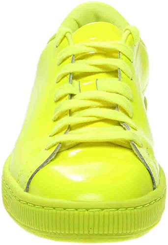 PUMA Puma Men's Basket Classic Patent Emboss Sneaker, Safety Yellow, 9.5 M US