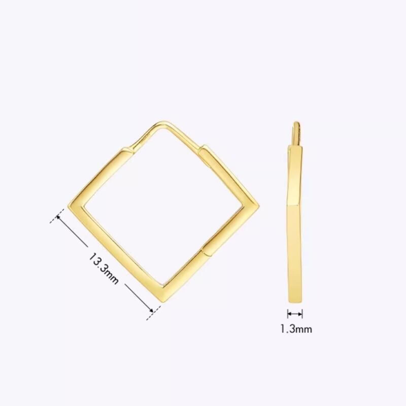 Creole Hoop 9K/14K/18K żółte złoto, geometryczne kolczyki na Boże Narodzenie, prawdziwe kolczyki chłopięce 750/585/375 złoto
