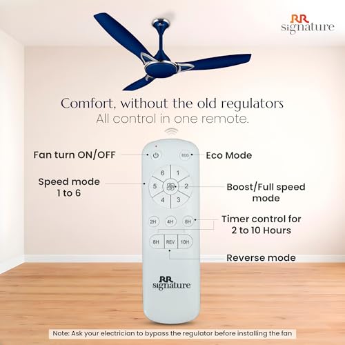 Image of RR Signature CURVEAIR MAXX 1200 MM BLDC Ceiling Fan - ROYALE BLUE