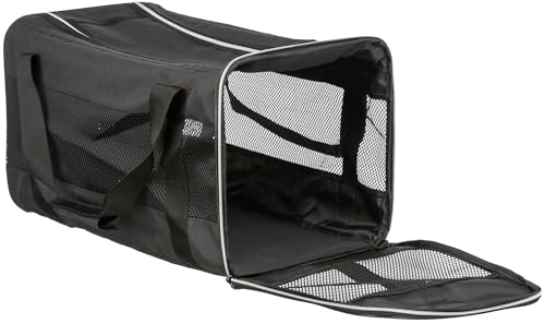 TRIXIE Transporttasche Ryan für Hunde – 26 × 27 × 47 cm – bis 6 kg – oben zu öffnen – abnehmbarer Schulterriemen & Kurzleine – Außentasche – herausnehmbare Bodenplatte - 28841