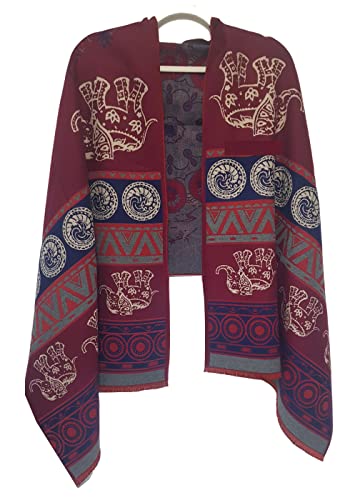 Écharpe à imprimé Éléphants GFM Femme : accessoire motif animalier en tissu doux