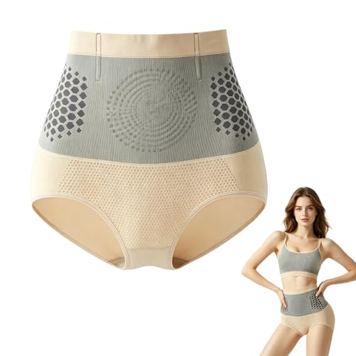 BOVVSKY 4-in-1 Sculpting Shorts High-Waisted Yoga Pants for Women Comfortable & Breathable (X-Large Beige)