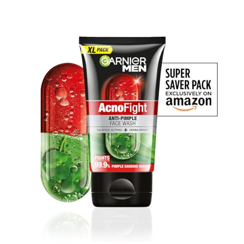 Image of Garnier Men, Anti-Pimple Face Wash, Repairs Skin & Balances Oils, AcnoFight, 155 g