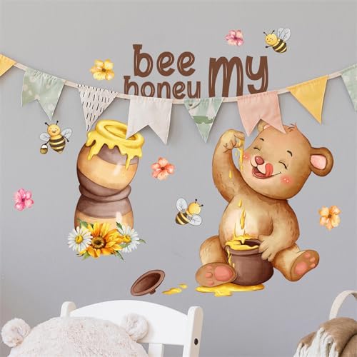 Vinilo Decorativo Sacinora Oso Abeja Honey Jar miniatura 5