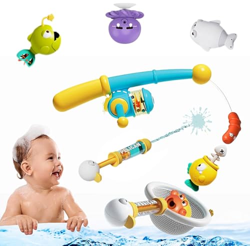 SPITZER TOYS® Jouet de Bain, Jeu de pêche avec...
