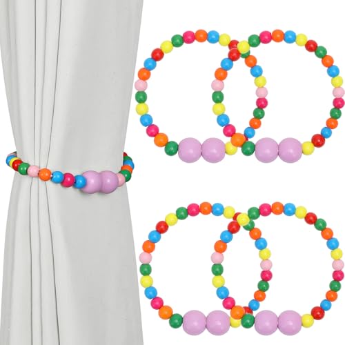KLOGTSIND 4-Pack Wood Bead Holdbacks