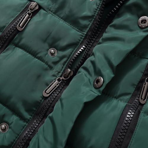 Baby Boy Puffer Jacket Girl Winer Coat with Faux Fur Hood Unisex Quilted Clothes4