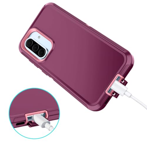I-HONVA for Samsung Galaxy A36 5G Case Shockproof Dust/Drop Proof 3-Layer Full Body Protection [Without Screen Protector] Rugged Heavy Duty Cover Case for Galaxy A36 5G,Purple/Pink by I-HONVA - Image 4