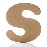 JoePaul's Crafts Large Wooden Letters - 12" - S - Premium Unfinished Wood Letters for Wall Decor (12