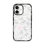 CASETiFY インパクトiPhone 16 ケース [スリム / 2.5mの落下試験をクリア (MIL規格4倍相当) / ワイヤレス充電に対応] - Bunnies - クリア ブラック