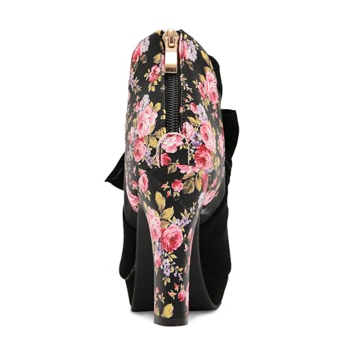Image of GATUXUS Open Toe Women Platform High Heel Shoes Bows Strappy Sandals