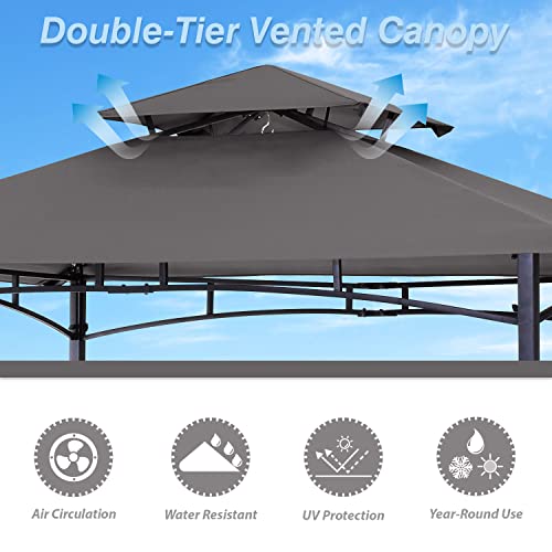 Abccanopy GRILL GAZEBO XF 5X8 GRAY-VC 8'X 5' Grill Gazebo Shelter, Outdoor Bbq Gazebo Canopy thumb #3