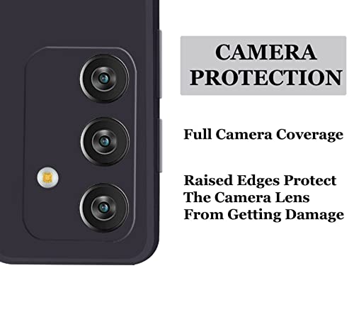 Image of A rtistque Liquid TPU Silicone Matte Shockproof Flexible with Camera Protection Soft Back Cover Case for Samsung Galaxy F13 / Samsung Galaxy M13 4G - Black