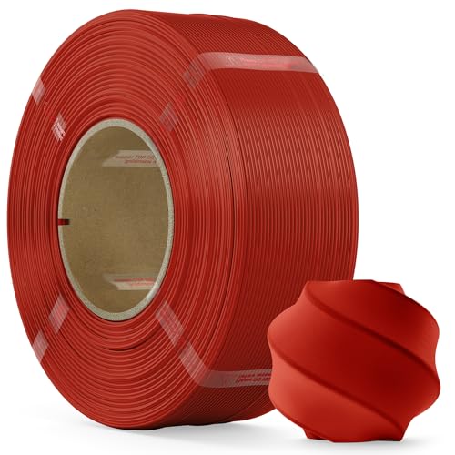 Image of PLA Filament 1.75mm PLA 3D Printer Filament(Refill),1kg Refill for Reusable Spools(2.2lbs),Premium Quality 3D Printing Filament for Bambu lab 3D Printers,Red