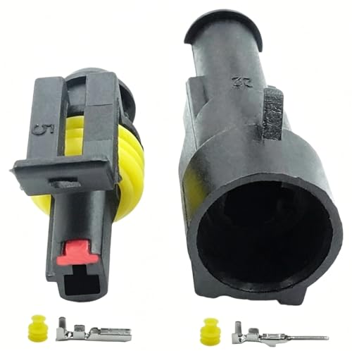 Conector AMP de 1 pin impermeable con enchufe macho y hembra sellado para cableado automotriz
