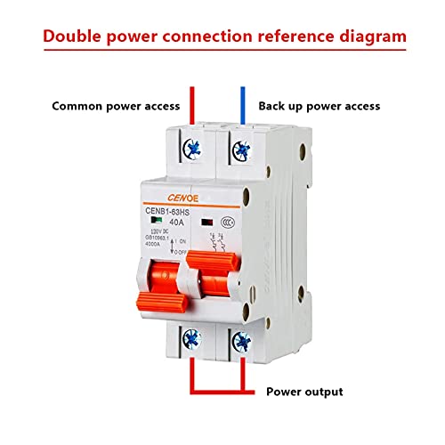 Disjoncteur DC MCB 2P 120V 50A interlocking pour double batterie voiture