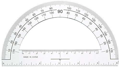 sparco plastic protractor 6-inch long clear spr01490