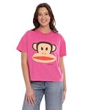 Paul Frank Women's Oversized Drop Shoulder T-Shirt Julius Shocking Pink X-Small