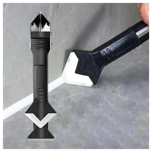 Silicone Caulking Tool Set, with 5 Silicone Replaceable Pads, 3 in 1 Caulking Tool and Grout Remover Tool for Tile, Bathroom, Kitchen, Floor, Window, Sink Joint and Frames Seal