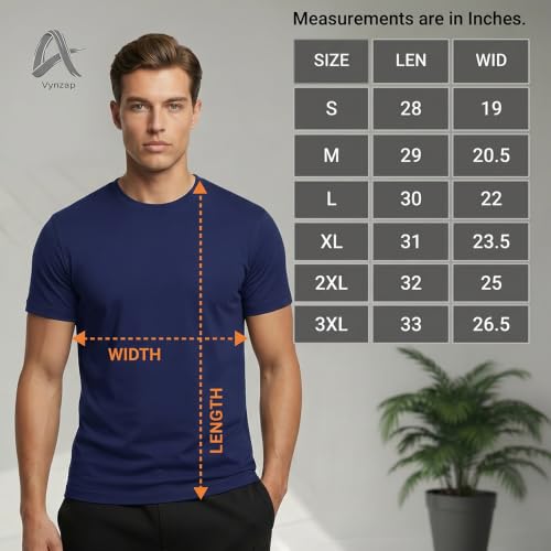 Image of Men's 100% Cotton Crew Neck T-Shirt | Regular Fit | Soft & Breathable | Casual Everyday Wear
