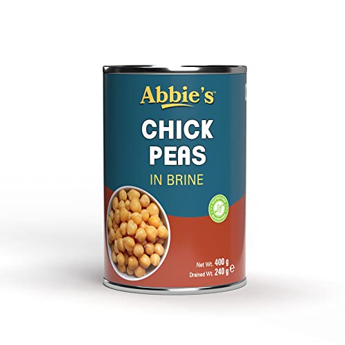 Image of Abbie's Chick Peas 1200 g (400 g X 12 units) | Precooked Chickpeas Best For Indian Curry, Salad, Boiled | Ready To Eat & Ready To Cook Chickpeas (Set of 12)