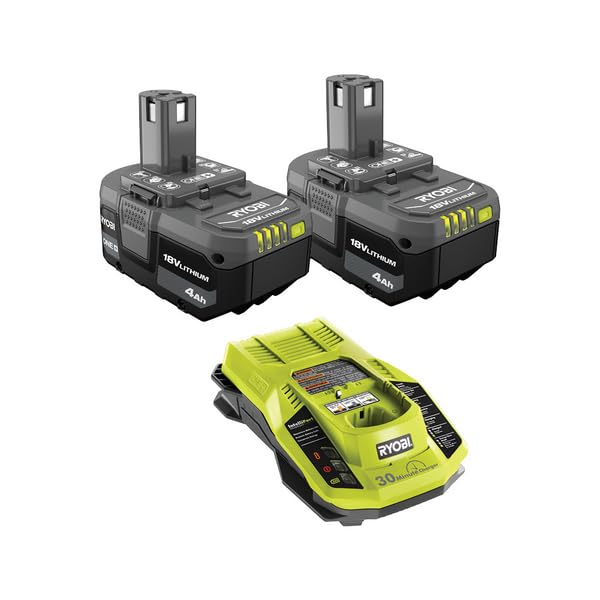 Batería de litio ONE+ 4AH de 18 V (paquete de 2) con cargador