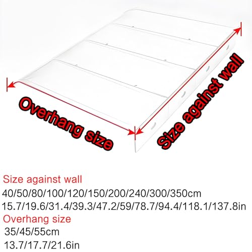 Auvent extérieur imperméable sans perçage pour protection balcon et terrasse