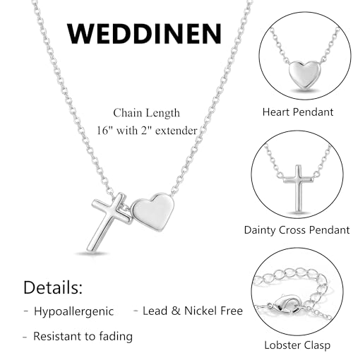 Cadeau de confirmation collier coeur chrétien pour adolescente - 2