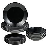 Juego de Vajilla de 12Pzs Negro San Ignacio