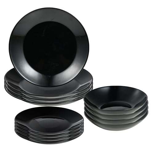 Juego de Vajilla de 12Pzs Negro San Ignacio